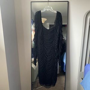 NWT Black Ruched Dress